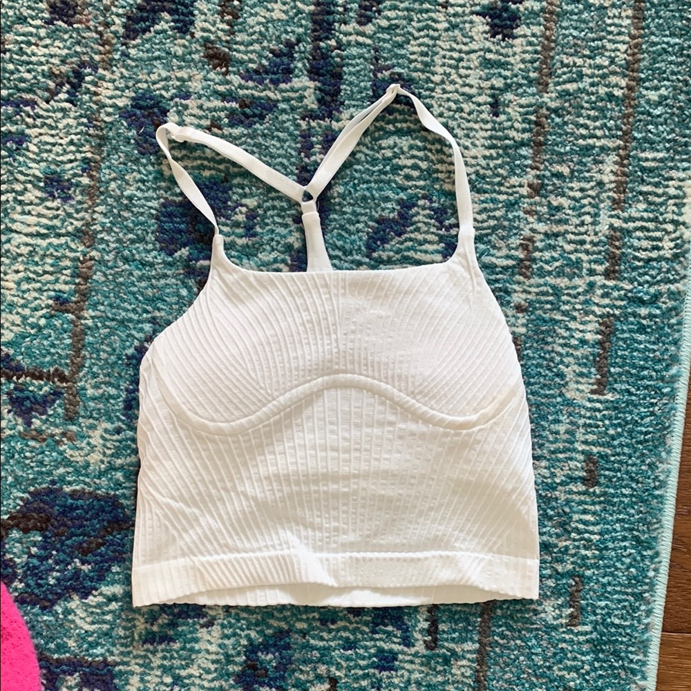 LULULEMON White Ribbed Women's Bralette